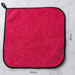 Premium (30X30 cm) Microfiber Car wash Towel Thick Cleaning Cloths Strong Absorption