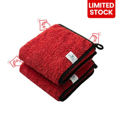 Premium (30X30 cm) Microfiber Car wash Towel Thick Cleaning Cloths Strong Absorption